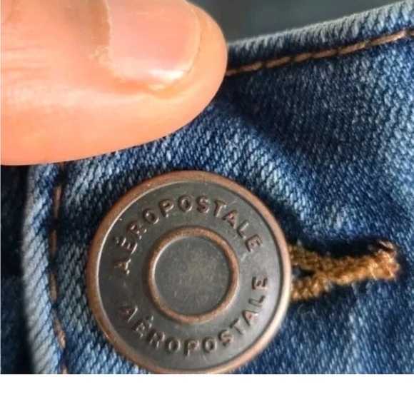 Aeropostale Low Rise Jeggings Blue Sz 2 Denim Light Washed 24×28 Streetwear - Picture 9 of 10